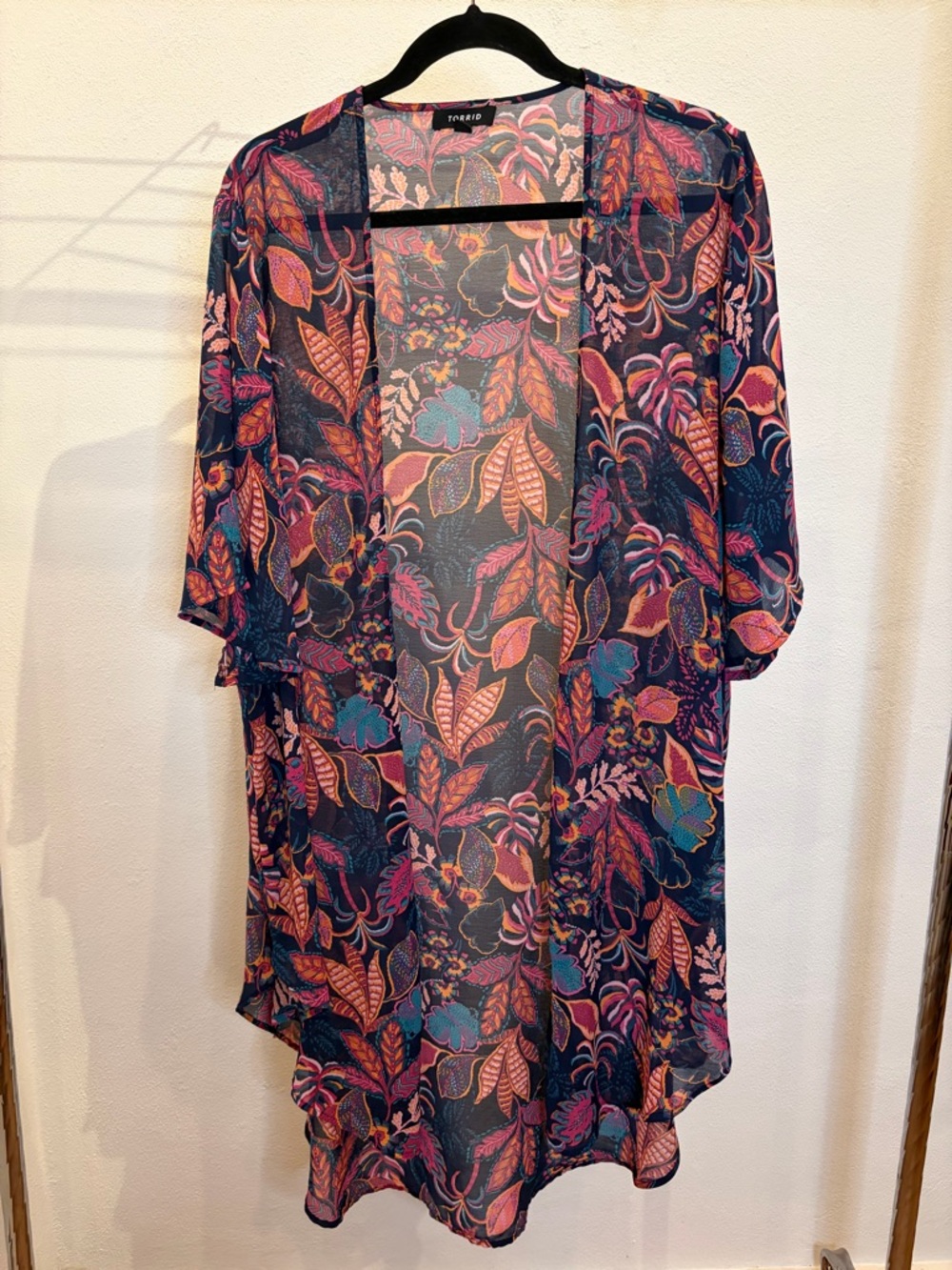 Torrid Multicolor Floral Sheer Kimono